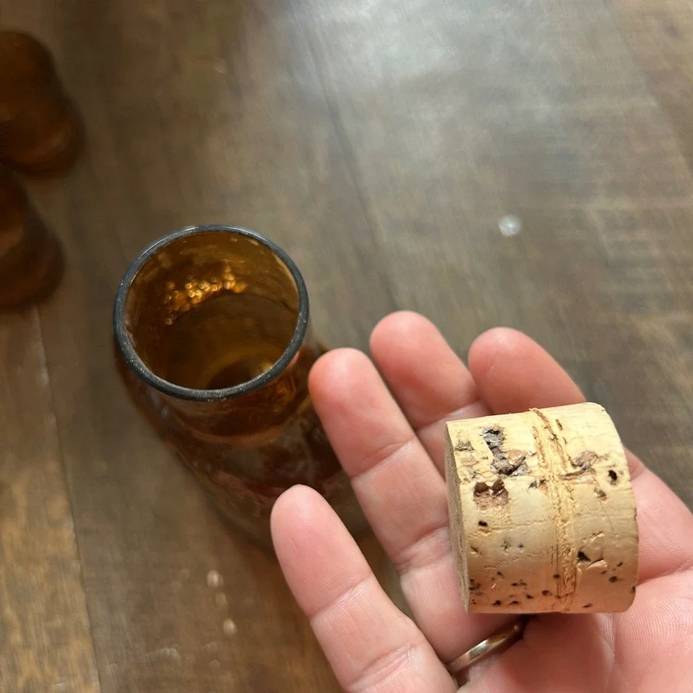 Nuutajärvi‎ Arabia Finland Oiva Toikka Fauna Amber Glass Decanter 5 Shot Glasses